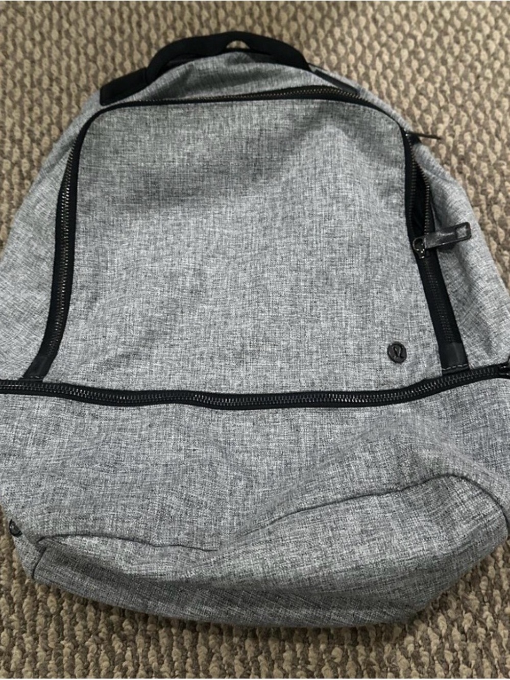 lululemon athletica Gray Everyday Backpack with Black Trim